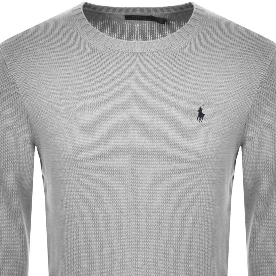 Ralph Lauren Crew Neck Knit Jumper Grey Mainline Menswear